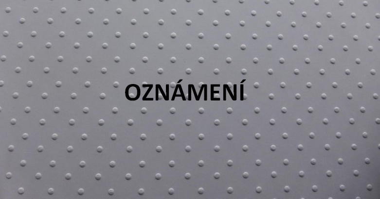 OZNÁMENÍ