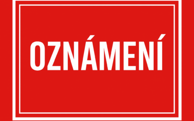 OZNÁMENÍ
